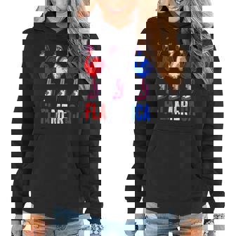 Flamingo 4Th Of July Flamerica Usa Patriotic July Fourth Fun Patriotic Funny Gifts Women Hoodie | Mazezy