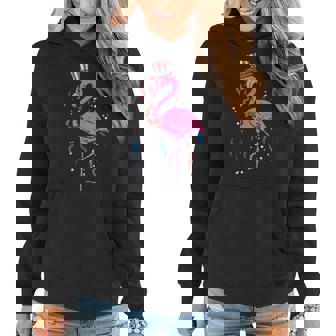 Flamingo American Flag Usa 4Th Of July Fourth Patriot Animal Flamingo Funny Gifts Women Hoodie | Mazezy