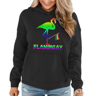 Flamingo Gay Pride Rainbow Bird Lgbt Flag Gender Homosexual Women Hoodie | Mazezy