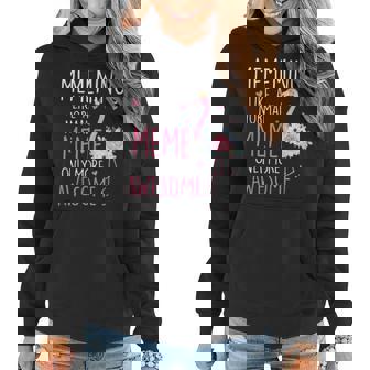 Flamingo Mememingo Like A Normal Meme Floral Funny Grandma Women Hoodie | Mazezy
