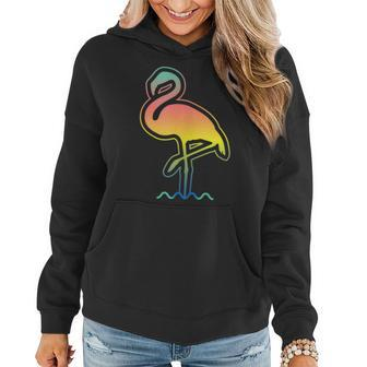Flamingo Sunset Vibes - Summer Family Vacation Island Vibe Women Hoodie | Mazezy