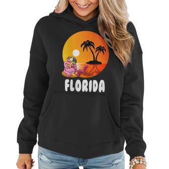 Flamingo Usa Funny Usa Florida Women Hoodie | Mazezy