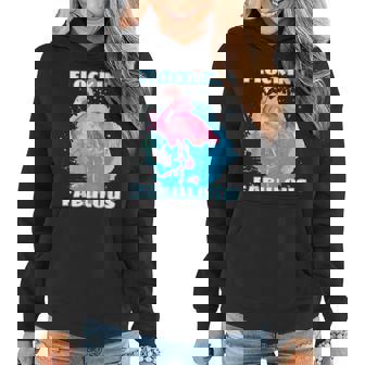 Flocking Fabulous Colorful Watercolor Tropical Pink Flamingo Women Hoodie | Mazezy