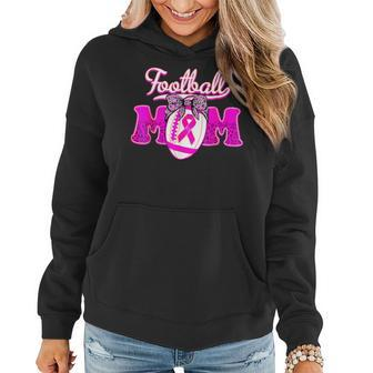 Football Cheer Mom Pink For Breast Cancer Warrior Women Hoodie - Seseable