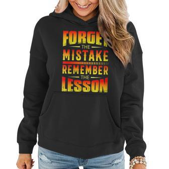 Forget The Mistake Remember The Lesson Graphic Inspirational Women Hoodie | Mazezy CA