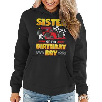 Formula Race Car Sister Of Birthday Boy Party Racing Gifts For Sister Funny Gifts Women Hoodie | Mazezy