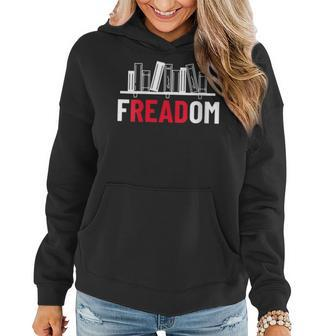 Freadom I Read Banned Books Banned Books Week Librarian Women Hoodie | Mazezy