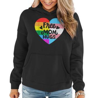 Free Mom Hugs Gay Pride Lgbt Transgender Rainbow Flag Women Hoodie - Thegiftio UK