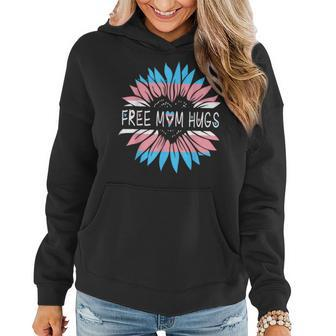 Free Mom Hugs Transgender Pride Lgbt Daisy Flower Hippie Women Hoodie | Mazezy DE