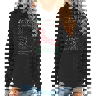 Frenchie Red Plaid Buffalo Ugly Christmas Sweater Women Hoodie | Mazezy