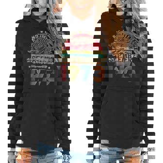 50 Year Old September 1973 Vintage Retro 50Th Birthday Women Hoodie