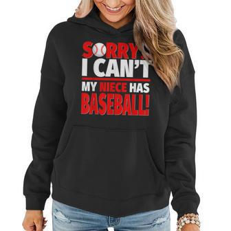 Funny Baseball Aunt Or Uncle - Niece Has Baseball Women Hoodie | Mazezy
