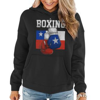 Funny Boxing Chilean Boxing Gloves Boxer Boxing Lover Chile Flag Women Hoodie - Monsterry AU