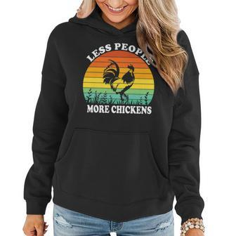 Funny Chicken Lover Farmer Less People More Chickens Women Women Hoodie - Thegiftio UK