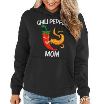 Funny Chili Pepper For Mom Mother Red Spicy Flaming Jalapeno Gifts For Mom Funny Gifts Women Hoodie | Mazezy