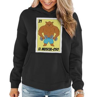 Funny Fitness Mexican Design El Musculoso _1 Women Hoodie - Monsterry