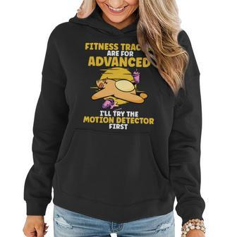 Funny Fitness Tracker Are For Advanced Work Out Sloth Women Hoodie - Monsterry