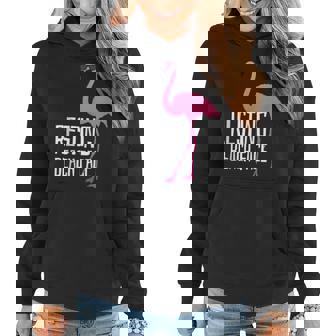 Funny Flamingo - Resting Beach Face Women Hoodie | Mazezy