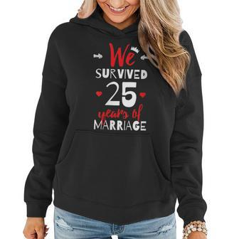 Funny For Couples 25Th Wedding Anniversary Gift For Womens Women Hoodie | Mazezy