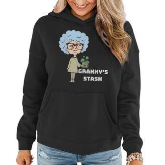 Granny's Weed Stash For Grandma Stoner Women Hoodie | Mazezy