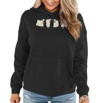 Halloween Ghost Cows Trick Or Treat Cow Lover Women Hoodie | Mazezy