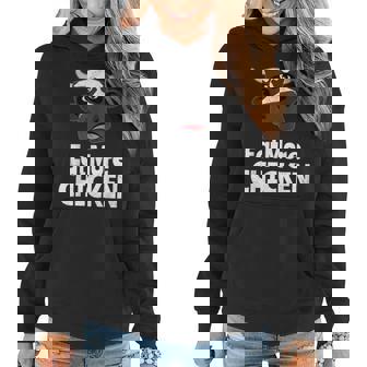 Funny Joke Witty Cow Eat More Chicken Women Hoodie - Thegiftio
