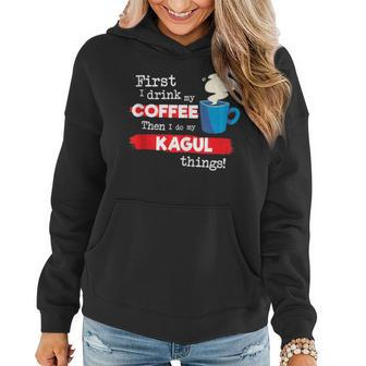 Kagul Drummer Saying But First Coffee Phrase Women Hoodie | Mazezy