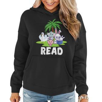 Funny Library Teacher Read Book Club Piggie Elephant Pigeons Gifts For Teacher Funny Gifts Women Hoodie | Mazezy