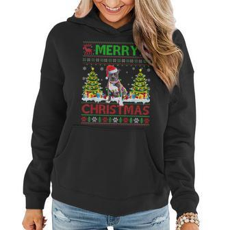Pitbull Christmas Ugly Sweater Pitbull Xmas 2022 Women Hoodie - Seseable