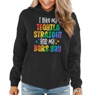 Funny Pride Tequila Straight Bar Gay Party Gifts Women Hoodie | Mazezy