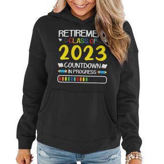 Funny Retired Teacher Retirement Class Of 2023 Count Down Women Hoodie | Mazezy