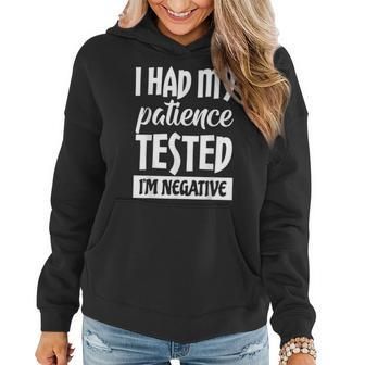 Funny Sarcastic Quote Let Me Overthink This Patience Tested Women Hoodie | Mazezy