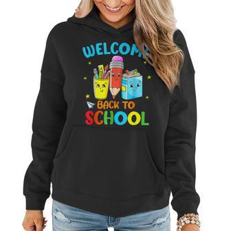 Funny Welcome Back To School Gifts For Teachers And Students Women Hoodie - Seseable