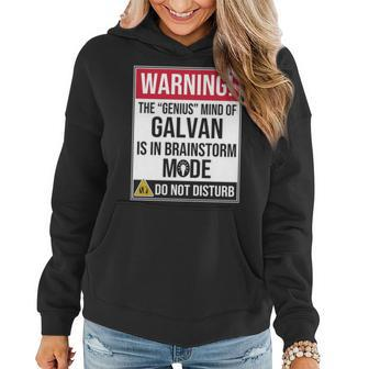 Galvan Name Gift The Genius Mind Of Galvan Women Hoodie - Seseable