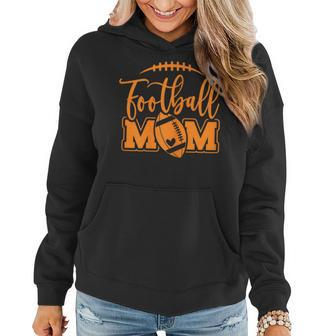 Game Day Black And Orange High School Football Football Mom Women Hoodie - Seseable