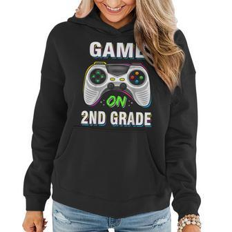 Gaming Game On 2Nd Grade Second First Day School Gamer Boys Women Hoodie - Seseable