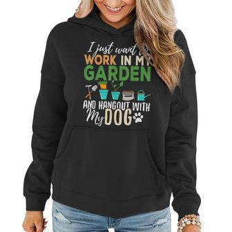 Gardening Dog Lover Gardener Garden Pet Gift Plants Women Hoodie - Seseable
