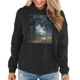 Ghost On A Swing In The Forest Halloween Costume Women Hoodie - Monsterry UK