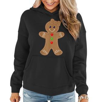 Gingerbread Girl Christmas Cookie Baking Holiday Women Hoodie | Mazezy