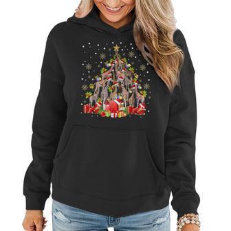 Giraffe Christmas Tree Light Sweater Xmas Ugly Sweater Women Hoodie - Thegiftio