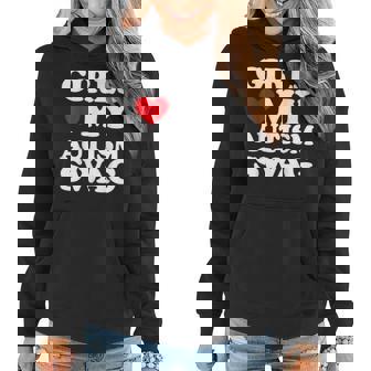 Girls Love My Autism Swag Girls Heart Autism Awareness Women Hoodie - Monsterry
