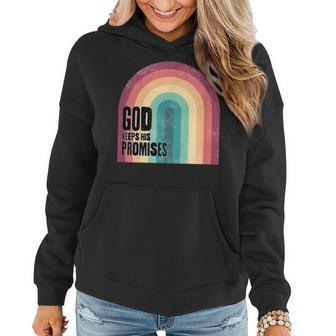 God Keeps His Promises Cute Boho Rainbow Women Hoodie | Mazezy