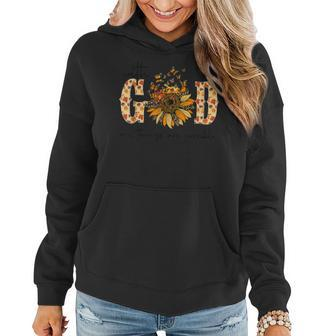 With God All Things Are Possible Christian Fall Thanksgiving Women Hoodie - Thegiftio UK