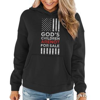 Gods Children Are Not For Sale American Flag Gods Children Gift For Womens Women Hoodie | Mazezy