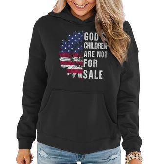 Gods Children Are Not For Sale Funny Political Political Funny Gifts Women Hoodie | Mazezy