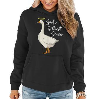 Gods Silliest Goose Gods Silliest Goose Duck Funny Women Hoodie | Mazezy