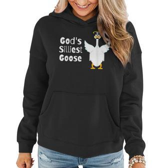 Gods Silliest Goose Silly Disguise Women Hoodie | Mazezy