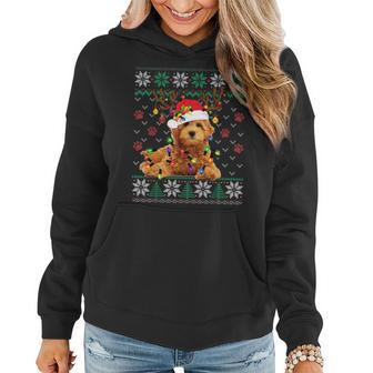 Goldendoodle Christmas Ugly Sweater Dog Lover Xmas Women Hoodie - Seseable