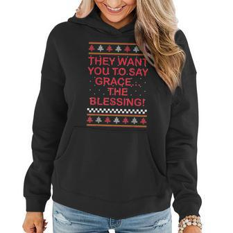 Grace The Blessing Ugly Christmas Sweaters Women Hoodie | Mazezy