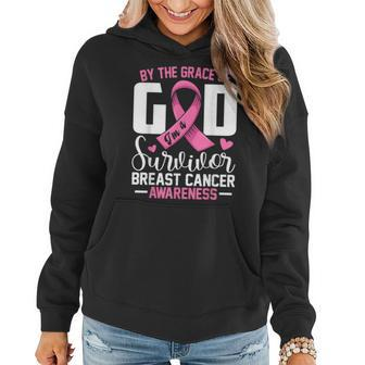 By The Grace God I'm A Survivor Breast Cancer Survivor Women Hoodie